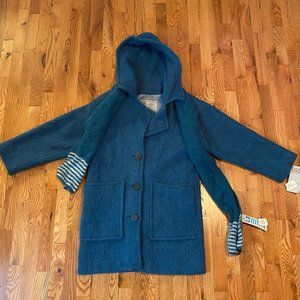 Hilda Iceland 100% Wool Long Coat XS NWT